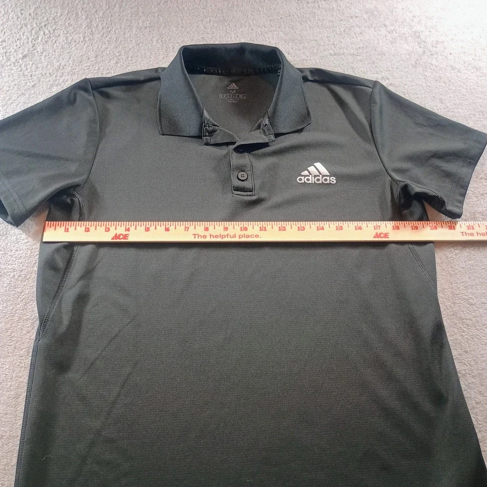 Adidas Mens Climalite Polo Shirt Black M Performance Golf Top
